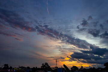 Wall Mural - beautiful sky and clouds at sunset