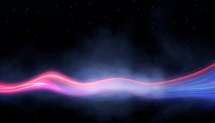 Wall Mural - Night landscape Abstract modern futuristic neon background.