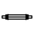 © Md - Abstract black and white conveyor belt graphic with a minimalist design style