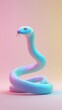 © NikahGeh - Vibrant Snake Sculpture in Pastel Hues.