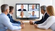 © Teeranan - Business Video Call with Multiple Participants on Large Screen