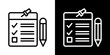 © galangfr - To-Do List  Icon Of Line Black And White Style Vector Illustration