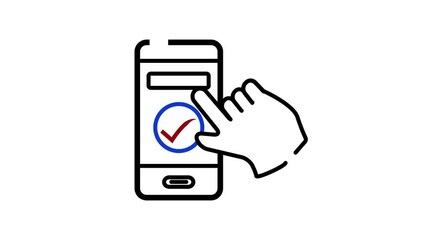 Search in browser on search icon. Flat pictogram for web.