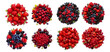 © Urwah - Colorful Arrangement of Fresh Berries and Fruits on White Background, Isolated on Transparent, white background