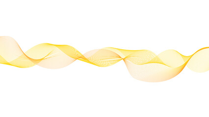 Wall Mural - Simple gold-toned abstract background with dynamic wavy lines. 