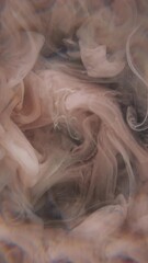 Wall Mural - Vertical video. Cloud wave. Paint mix. Defocused purple color water ink texture chemical vapor liquid on abstract dark black art background.