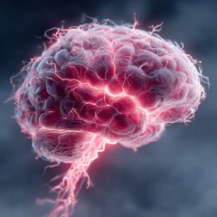 Wall Mural - Abstract Representation of Artificial Intelligence in Colorful Brain Design