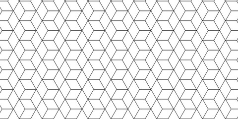 Wall Mural - Vector grid line box and metal cube creative geometric fabric abstract tiles gradient web triangle diamond honeycomb hexagon art.	