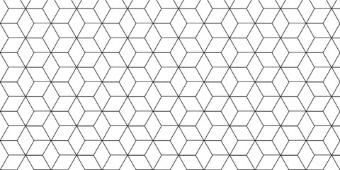 Wall Mural - Vector grid line box and metal cube creative geometric fabric abstract tiles gradient web triangle diamond honeycomb hexagon art.	
