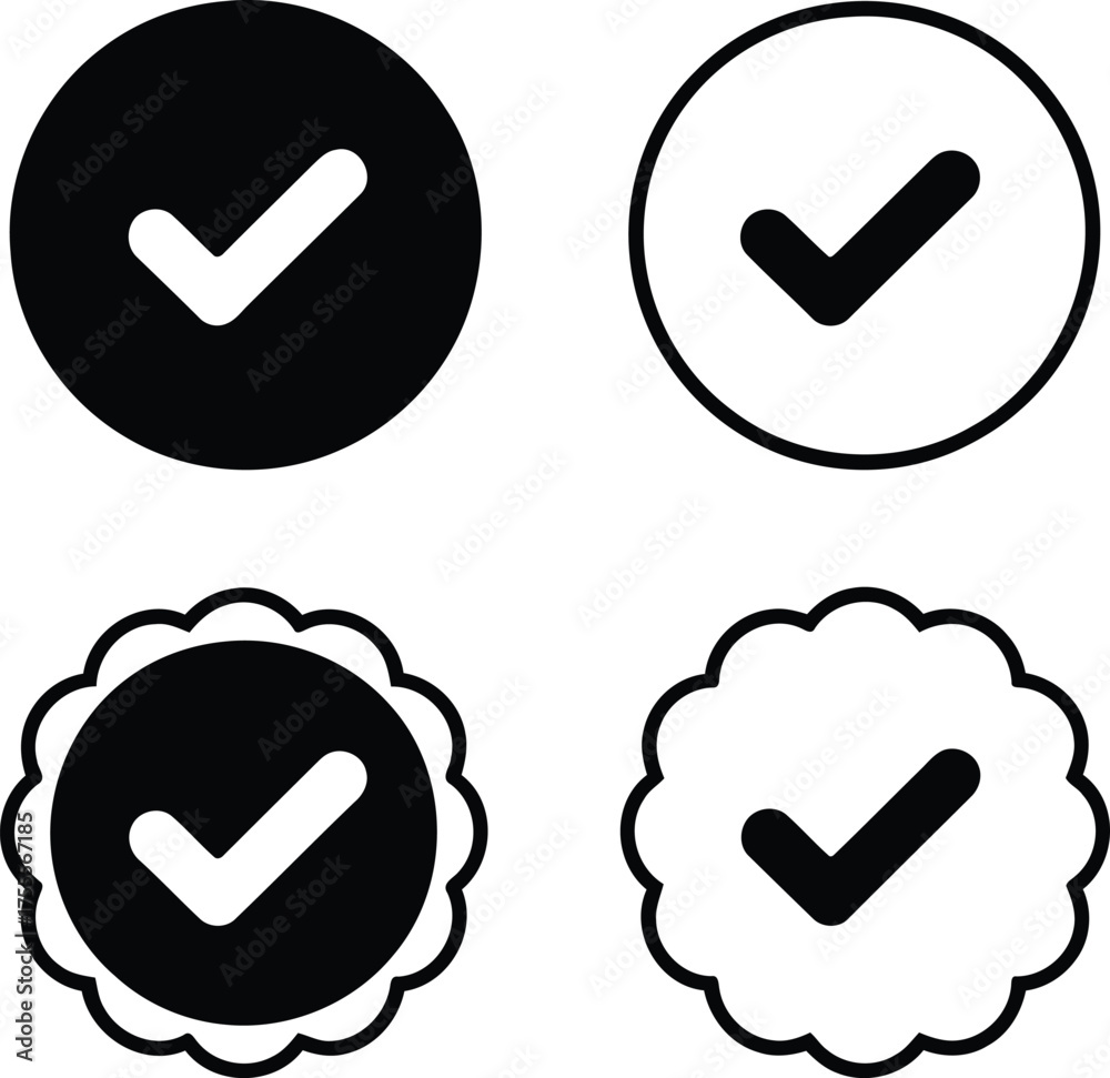 Verification Complete Example Tag Diverse Collection of Verification Badges Symbolizing Authenticity ...