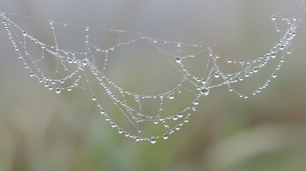 radial. Dew drops in a circular pattern along delicate spider web threads. wildlife magazines, conservation campaigns, designed for wildlife conservation campaigns, supports conservation.