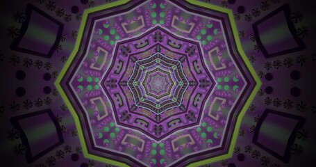 Wall Mural - A mesmerizing tunnel of vibrant colors creates a calming visual experience. The seamless loop features intricate designs that flow smoothly, making it perfect for use as a screensaver.