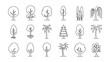 © your picture - Collection of Minimalist Tree Line Icons for Nature and Design Projects