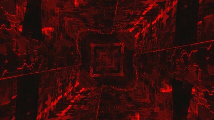 Wall Mural - A dynamic visual experience unfolds with a swirling tunnel featuring intense red hues. This seamless looping animation creates an immersive atmosphere perfect for enhancing any digital space.