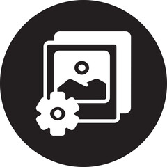 Wall Mural - picture glyph icon