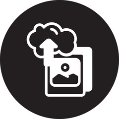Wall Mural - upload glyph icon