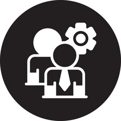 Wall Mural - user role glyph icon