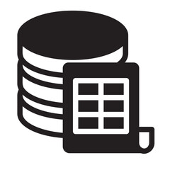 Wall Mural - database table glyph icon