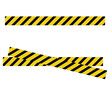 © Line Wave - Vector isolated caution banner icons set on white background. Modern simple caution banner sets on white page.  Set of  construction line icons on isolated page. EPS 10.