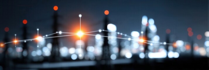 futuristic energy grid forming geometric patterns symbolizing efficiency creation intelligence generation solution green innovation
