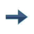 © FryArt - Blue Directional Arrow Graphic Simple Navigation Vector Illustration Pointing Right
