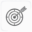 © kalogr - Target (bullseye) with arrow line art icon for apps and websites