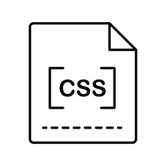 Wall Mural - Css icon with white background vector stock illustration