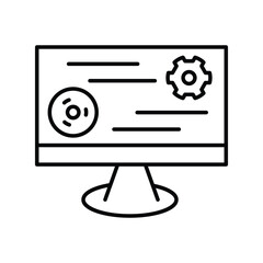 Wall Mural - Software Development icon with white background vector stock illustration