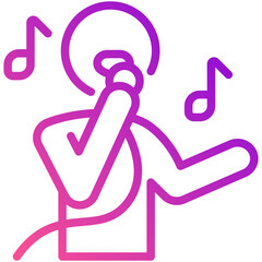 Wall Mural - vocal gradient line icon