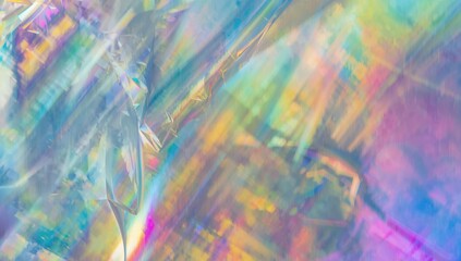 Wall Mural - Abstract holographic foil with iridescent blur effect
