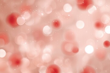 Wall Mural - Abstract red circles in bokeh design. Stunning particle-themed background. A charming illustration.