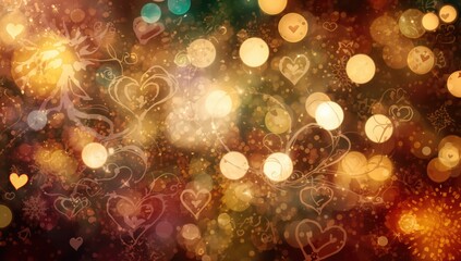 Wall Mural - Festive lights with blurred background