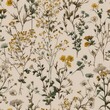 © SARIFUDIN - Wildflower pattern for textile design. Leaves & blooms create meadow impression