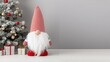 © pngking - Festive holiday backdrop with large gnome figure and winter decorations