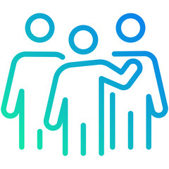 Wall Mural - leadership gradient line icon