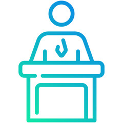 Wall Mural - candidate gradient line icon