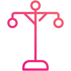 Wall Mural - light poles gradient line icon