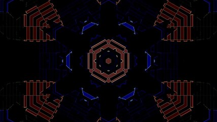 Wall Mural - Abstract Kaleidoscope pattern with full colors. Magic mandala. 4k	