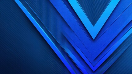 Wall Mural - Abstract blue geometric background with layered triangular shapes creating a modern and dynamic visual effect for design projects and presentations