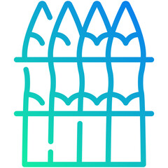 Wall Mural - asparagus gradient line icon