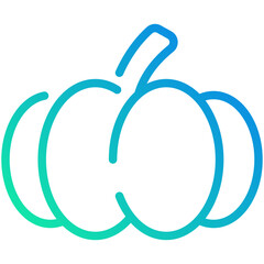 Wall Mural - pumpkin gradient line icon