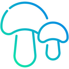 Wall Mural - mushroom gradient line icon