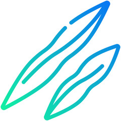 Wall Mural - green beans gradient line icon
