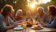 © Pankaj - Thanksgiving dinner with turkey on the table togetherness concept