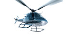 Futuristic helicopter with solar panels isolated on transparent background