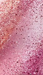 Wall Mural - a close-up abstract texture of shimmering pink and gold particles suspended in a fluid, creating a sparkling, ethereal effect.