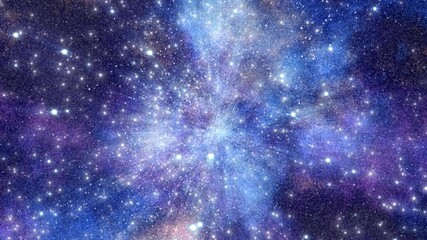 Wall Mural - Deep space scene filled with countless stars and nebula clouds