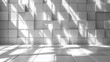© Mahmud Creative - Abstract white cube wall and floor pattern with beautiful light and shadow effects