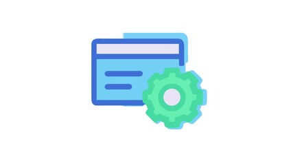 Website settings and configuration management flat Animation illustration
