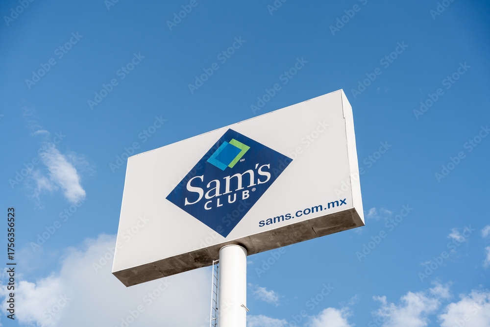 Sam's Club logo, Sams club wholesale superstore facade, Guadalajara ...